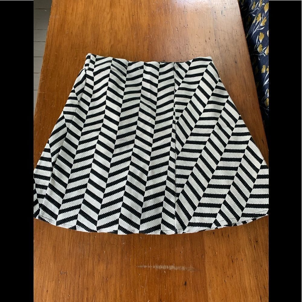 Black and white Zara skater skirt XS